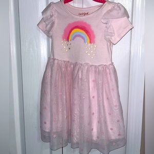 Toddler Pink rainbow sparkly dress